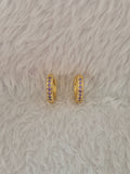 Boucles d'oreilles strass violets