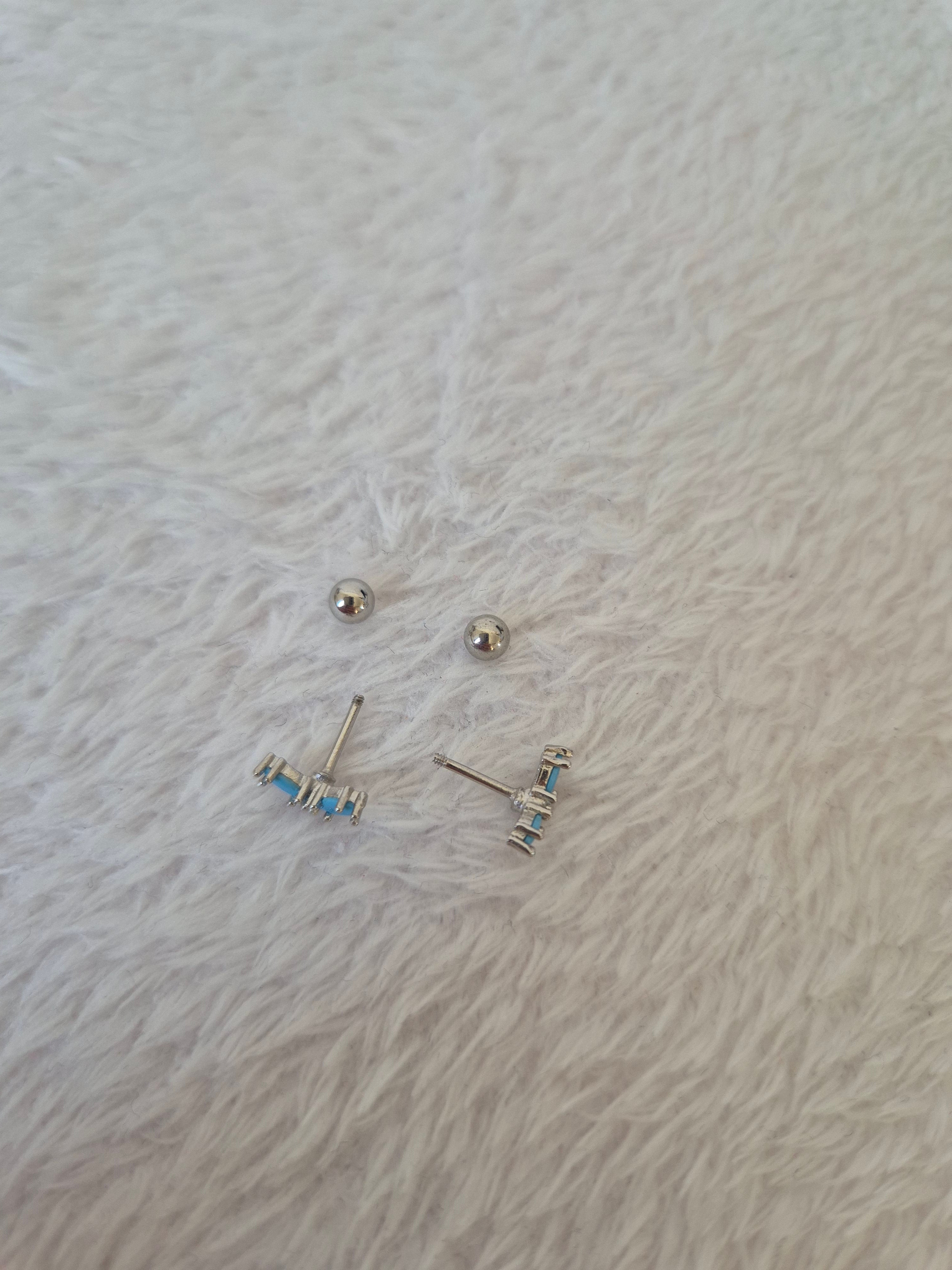 Boucles d'oreilles bleues