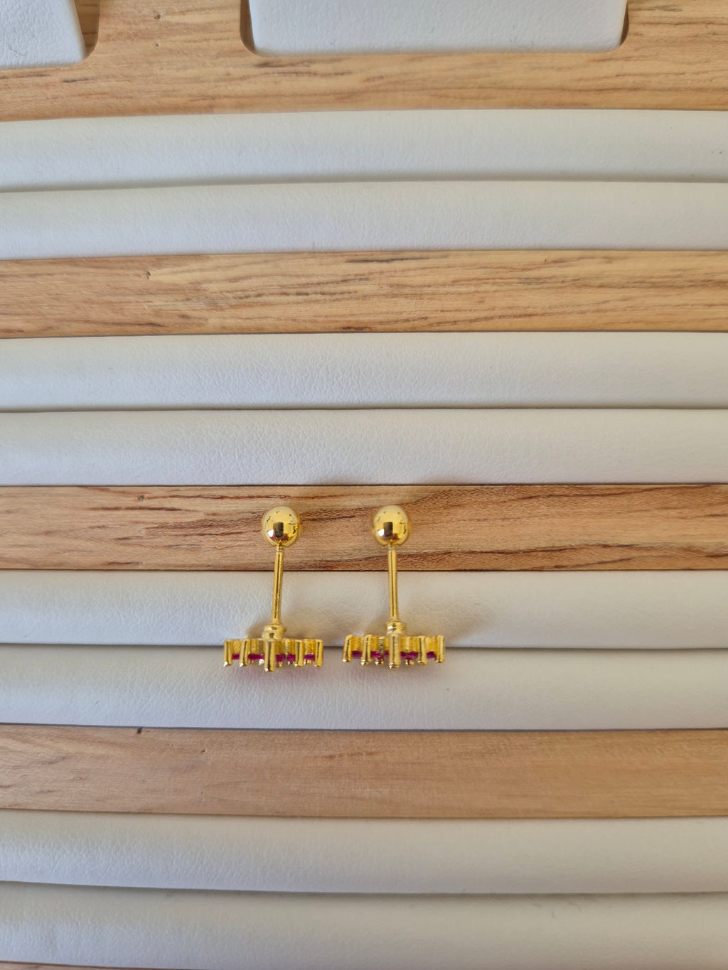 Boucles d'oreilles strass fuschia