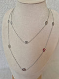 Collier long maille marine