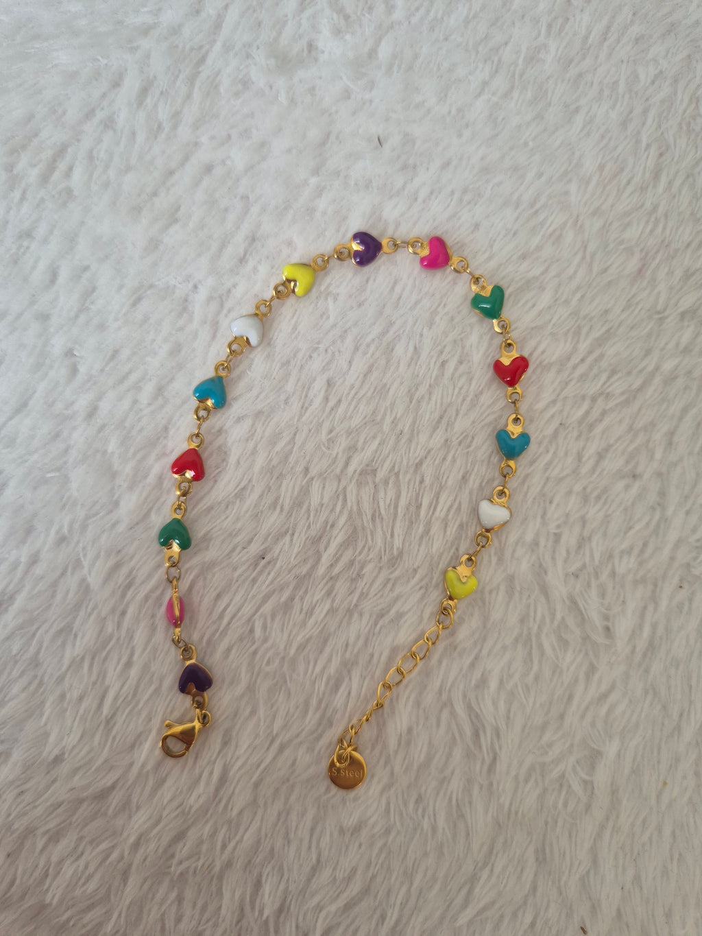 Bracelet cœurs multicolores