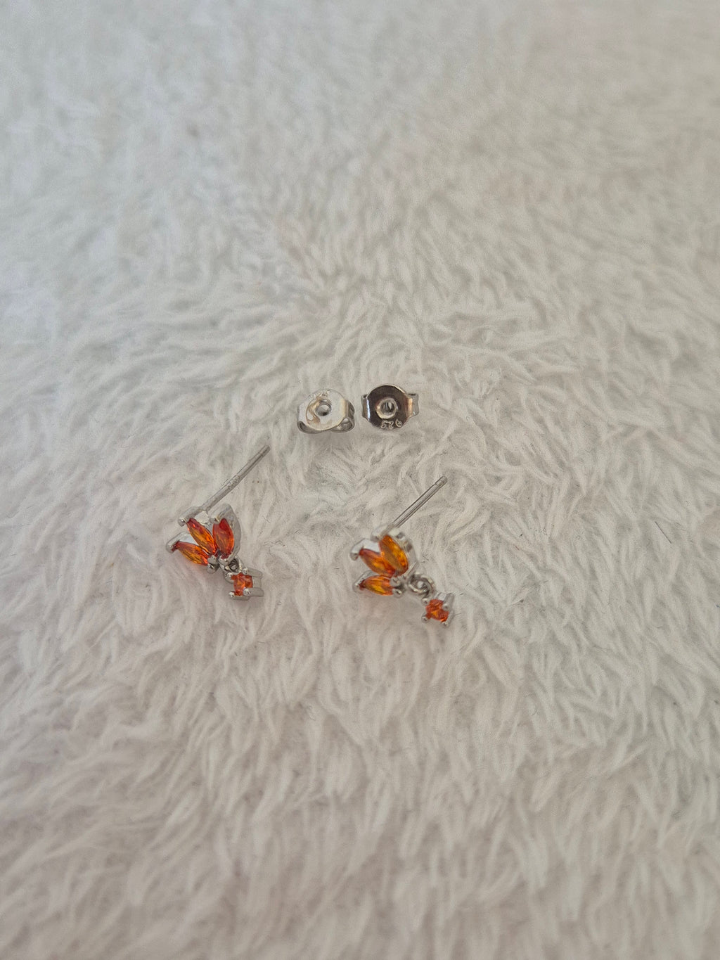 Boucles d'oreilles strass oranges
