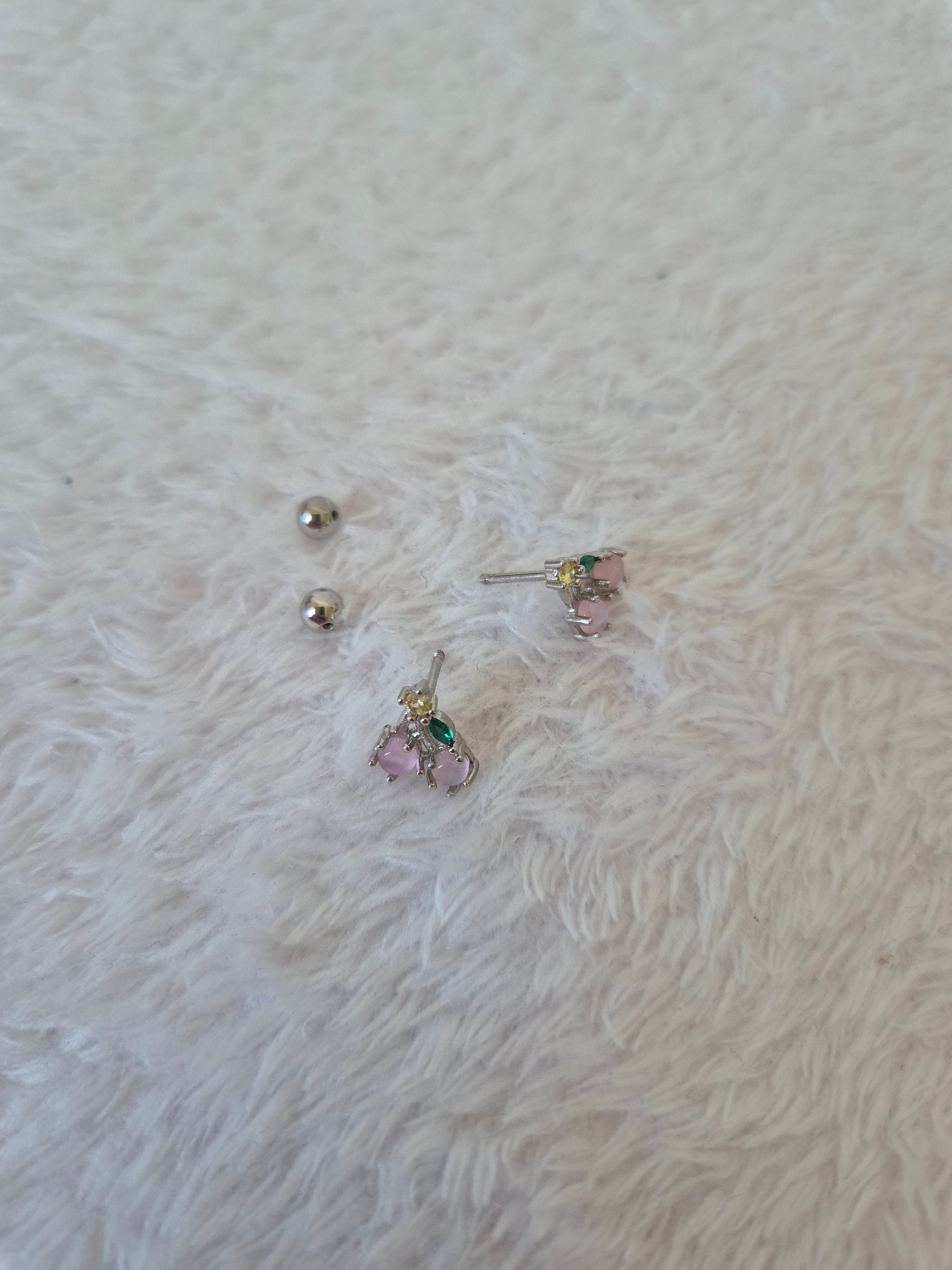 Boucles d'oreilles cerises