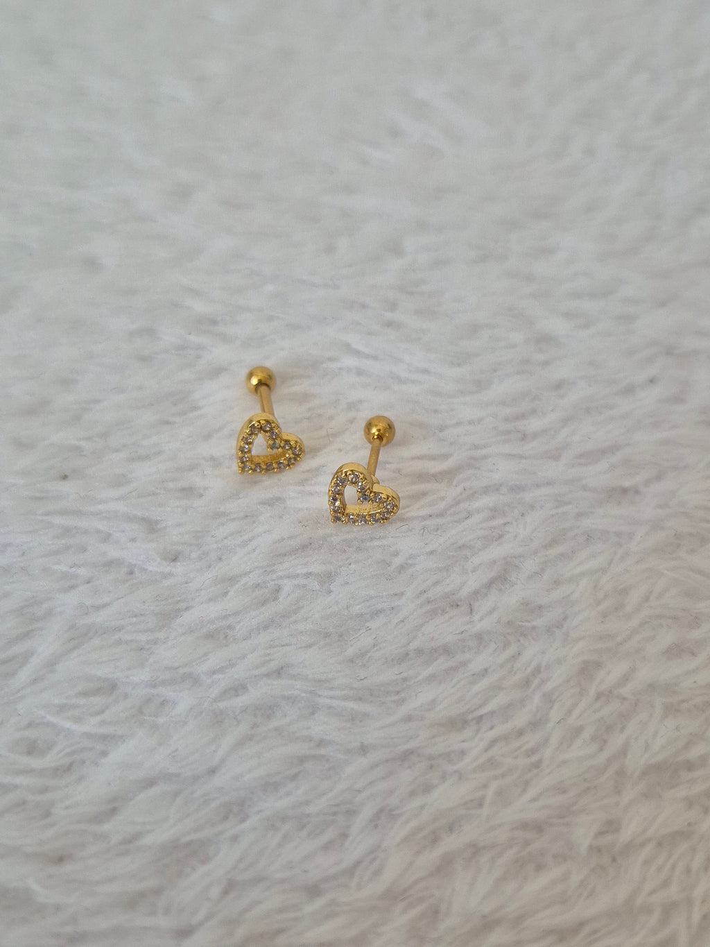 Boucles d'oreilles cœurs strass