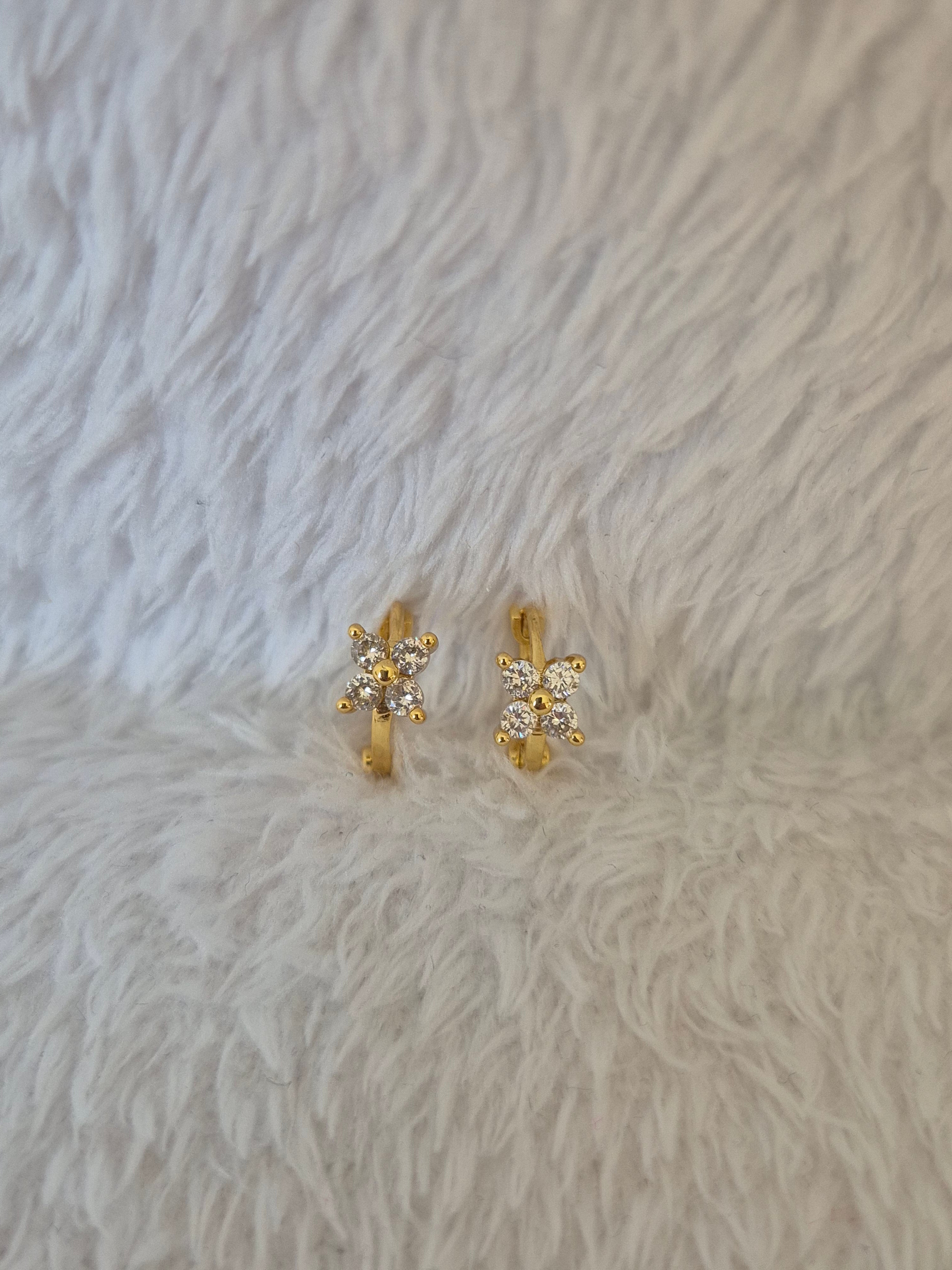 Boucles d'oreilles strass diamants