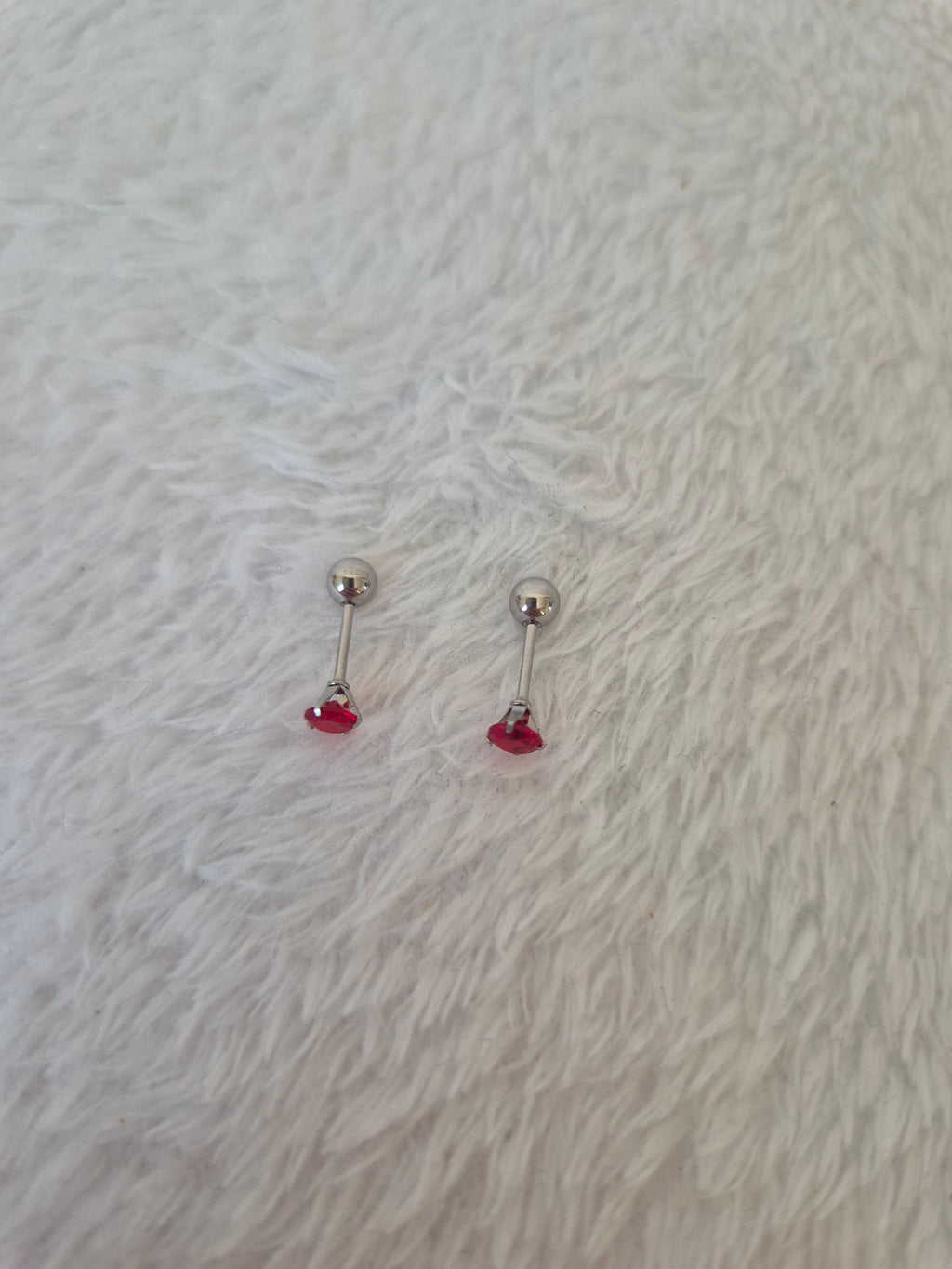 Boucles d'oreilles strass rouges