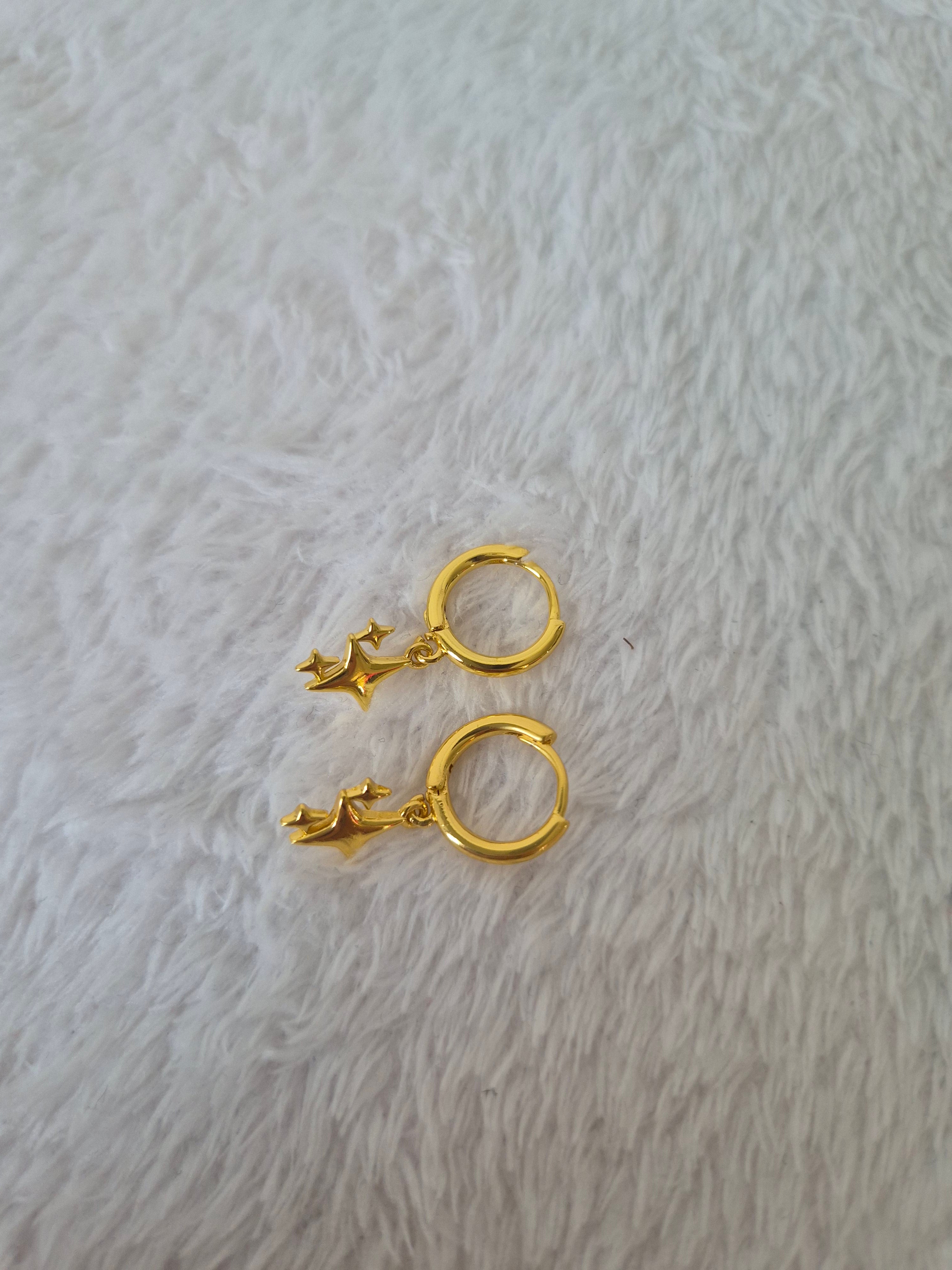 Boucles d'oreilles 3 étoiles
