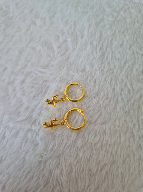 Boucles d'oreilles 3 étoiles