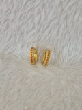Mini créoles strass oranges