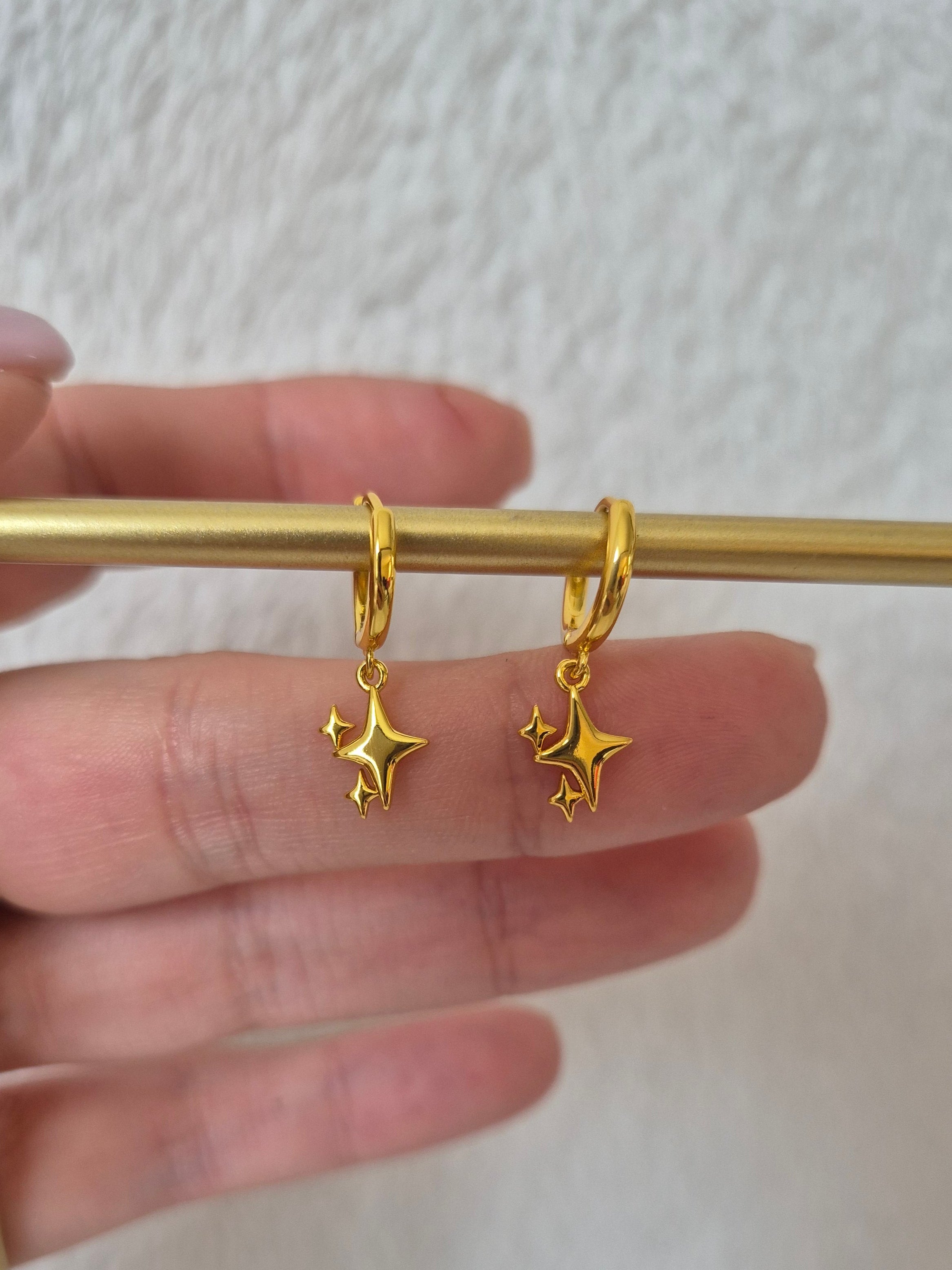 Boucles d'oreilles 3 étoiles