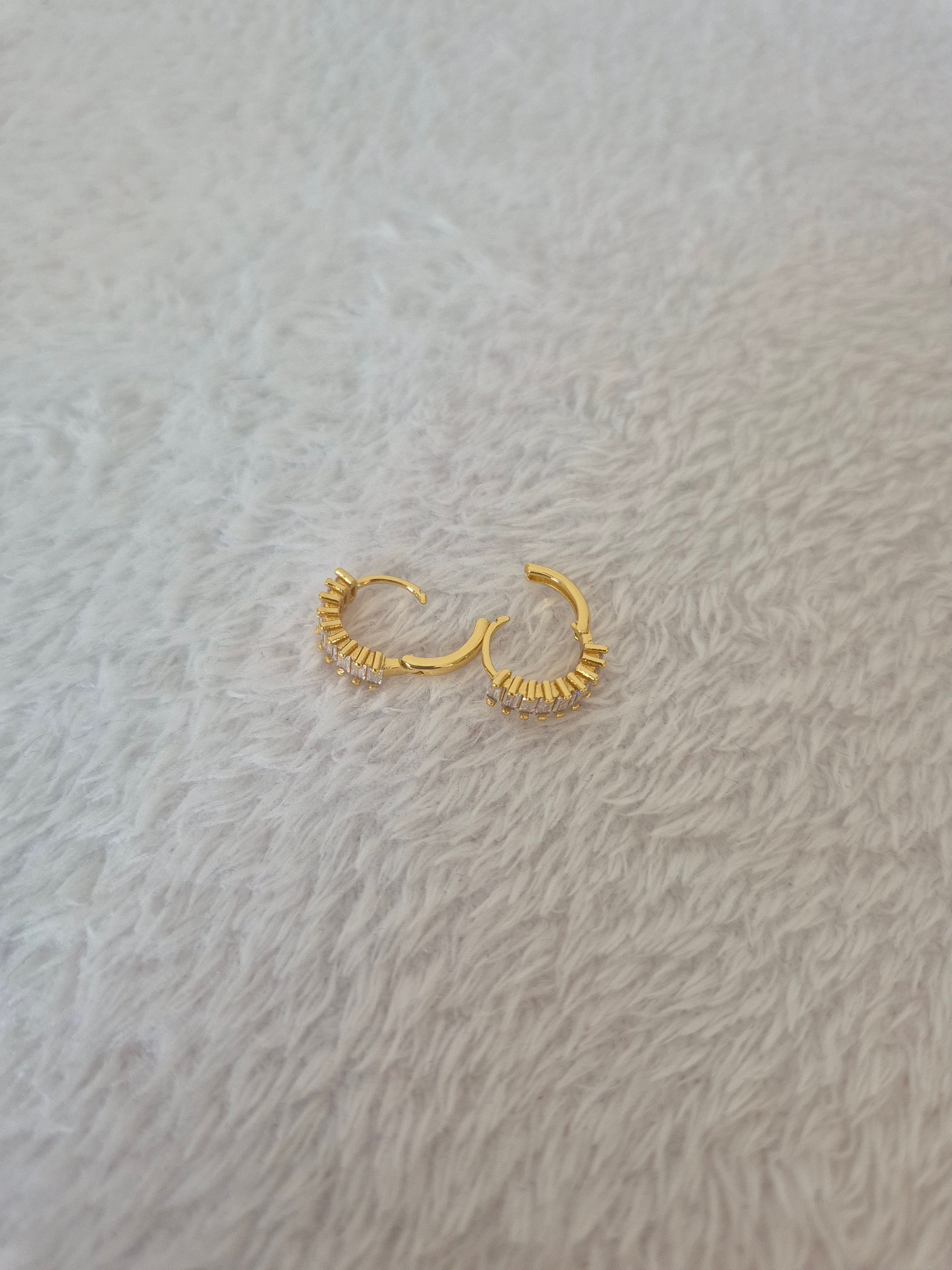 Boucles d'oreilles strass rectangulaires